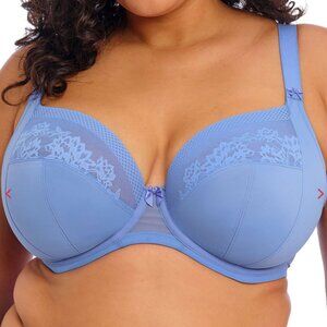 Elomi Lingerie Nerina Underwire Stretch Plunge Bra Cornflower US 32K / UK 32H
